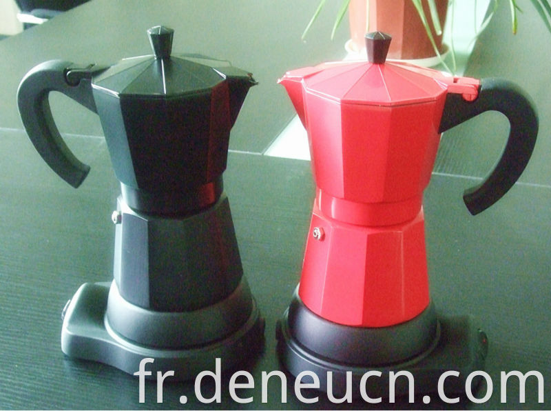 Tous les cafetières en aluminium Electric Ten Horns Colors 6cups Coffee Machine JK41401 (221)